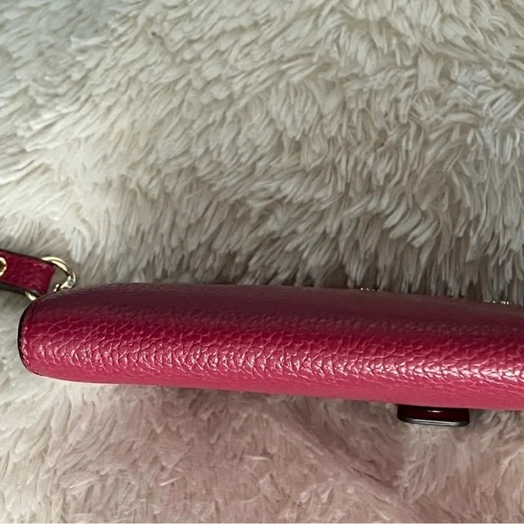 Michael Kors Burgundy Adele Leather wristlet Wallet - Picture 3 of 12